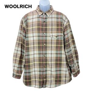 Woolrich | Men’s XL | Vintage British Tan Plaid‎ Fleece Lined Jacket